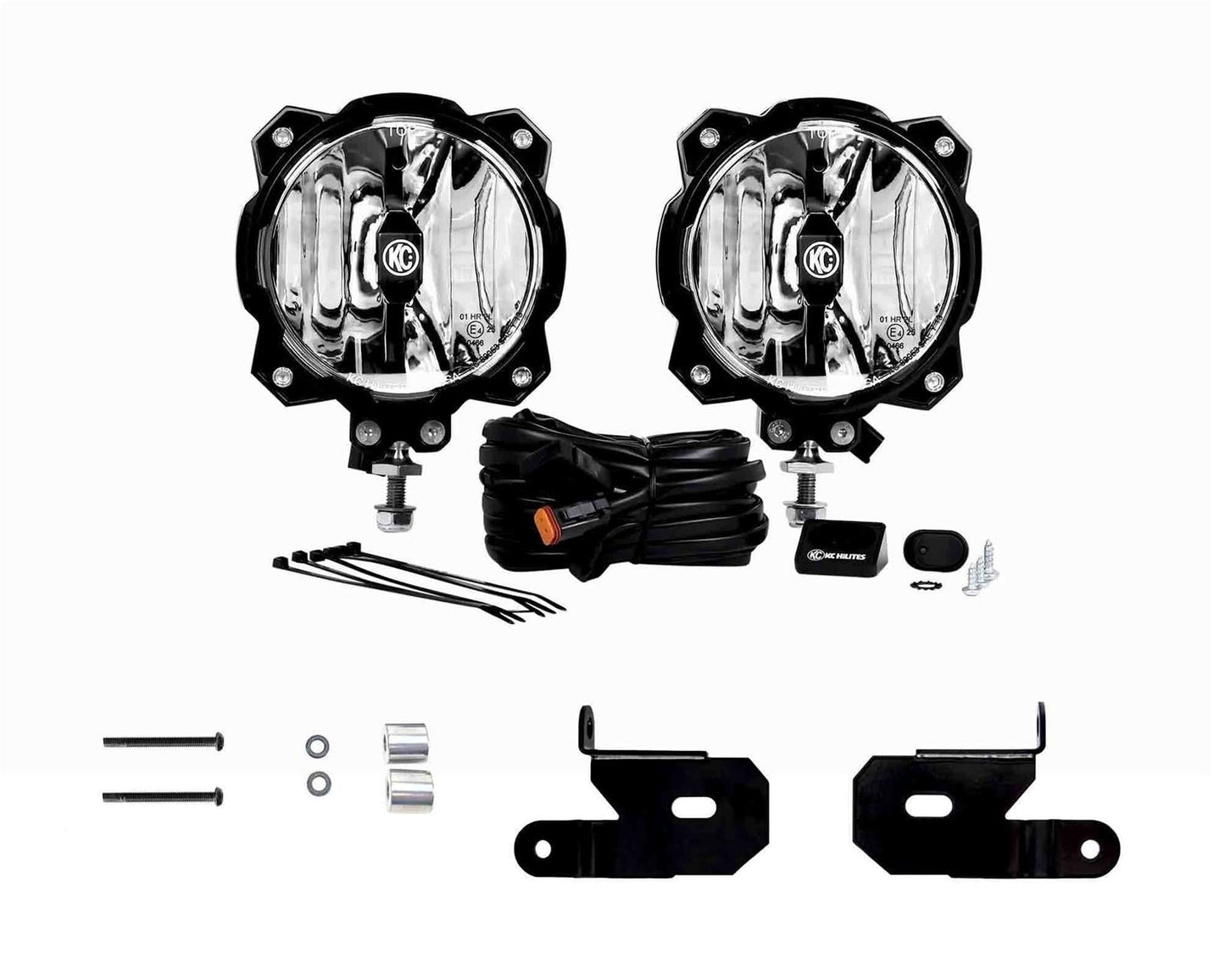 KC HiLiTES 18-23 Jeep Jl/jt 6in Pro6 Gravity LED Pillar Mount 2-Light Sys (sae/ece - 20W Drv Beam) - Mammoth Racing -
