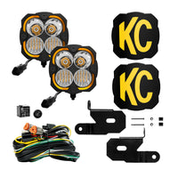 KC HiLiTES 18-23 Jeep JL/JT/4xe Flex ERA 4 2-Light Sys Pillar Mount (80w Combo Beam) - Mammoth Racing -