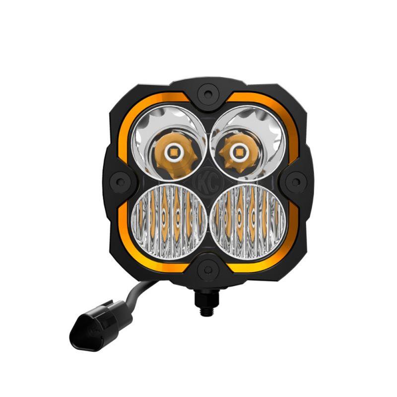 KC HiLiTES 18-23 Jeep JL/JT/4xe Flex ERA 4 2-Light Sys Pillar Mount (80w Combo Beam) - Mammoth Racing -