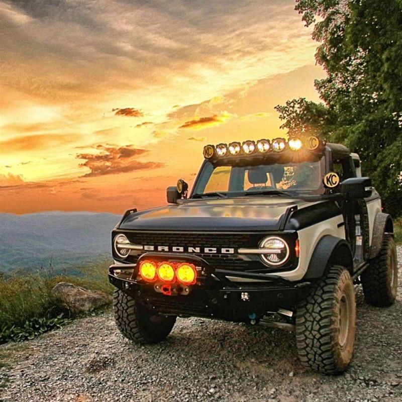 KC HiLiTES 21+ Ford Bronco Gravity LED Pro6 Wide-40 2-Light Sys Ditch Light Kits - Mammoth Racing -