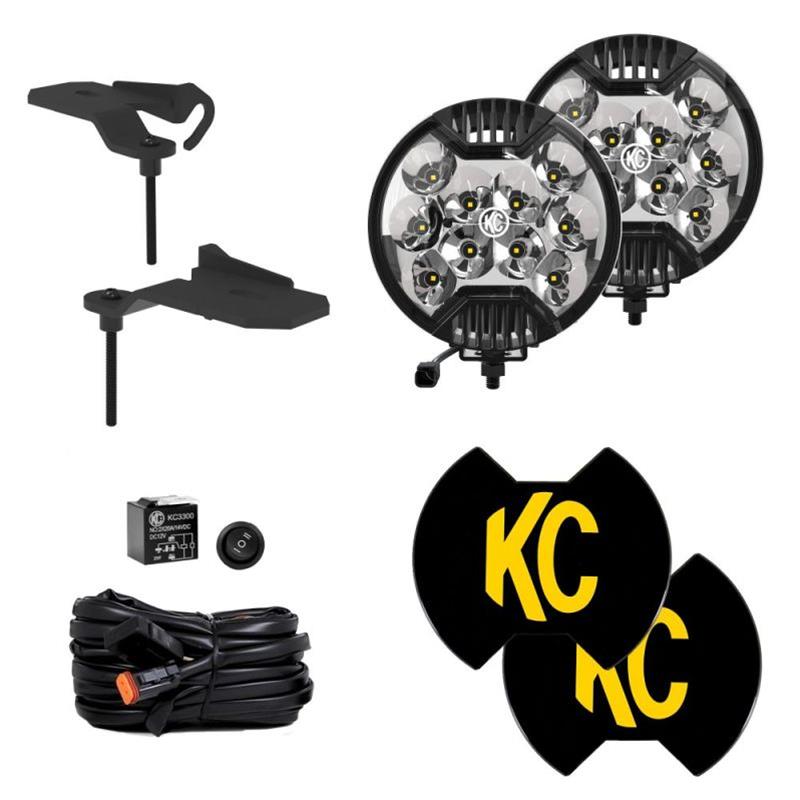 KC HiLiTES Jeep 392/Mojave SlimLite LED 2-Light Sys Ditch Light Kit - Mammoth Racing -