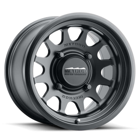 Method Mr414 Bead Grip 15x7 / 5+2/+38mm Offset / 4x136 / 106mm CB Matte Black Wheel - Mammoth Racing -