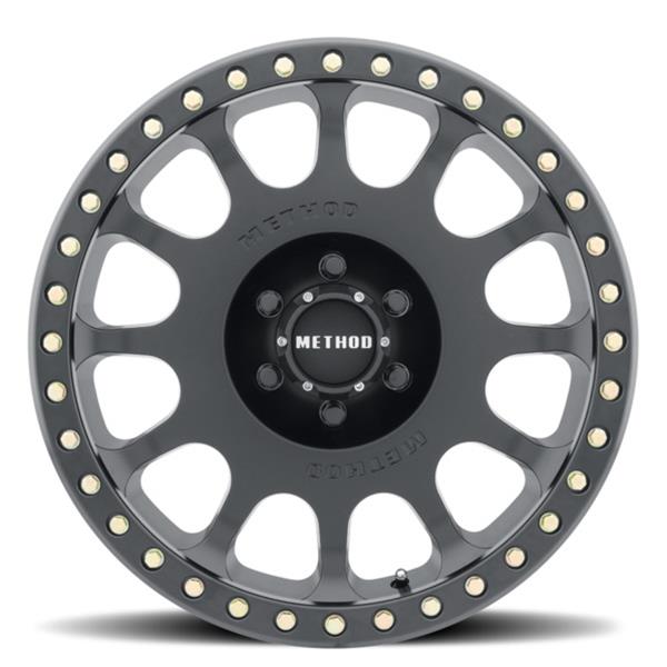Method Mr105 V3 Beadlock 17x9 -38mm Offset 8x6.5 130.81mm CB Matte Black Wheel w/ Bh-h24125 - Mammoth Racing -
