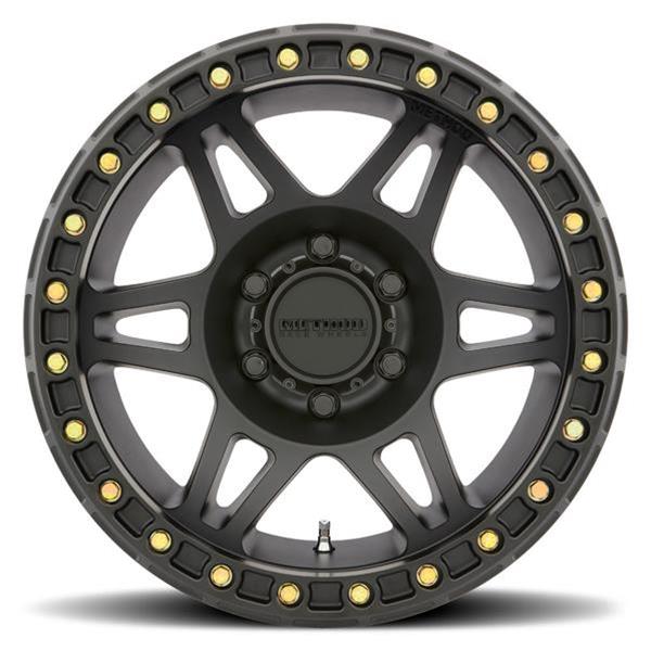 Method Mr106 Beadlock 17x9 -44mm Offset 8x6.5 130.81mm CB Matte Black w/BH-H36125 Wheel - Mammoth Racing -