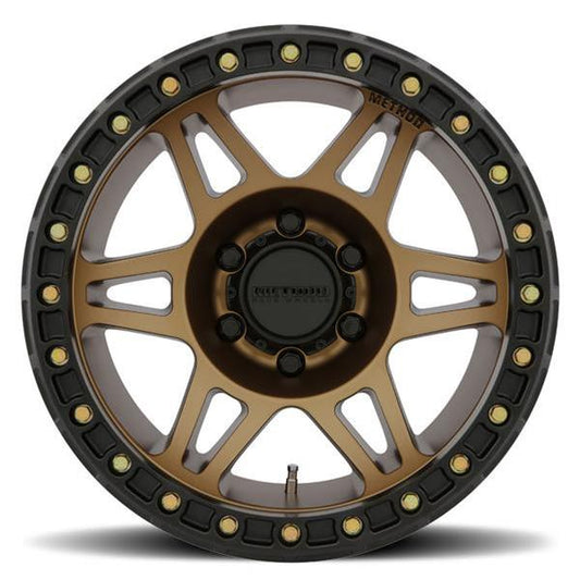 Method Mr106 Beadlock 17x9 -44mm Offset 8x6.5 130.81mm CB Method Bronze w/BH-H36125 Wheel