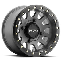 Method Mr401 UTV Beadlock 15x6 5+1/+53mm Offset 4x156 132mm CB Titanium w/MB Ring w/BH-H24100 Wheel - Mammoth Racing -