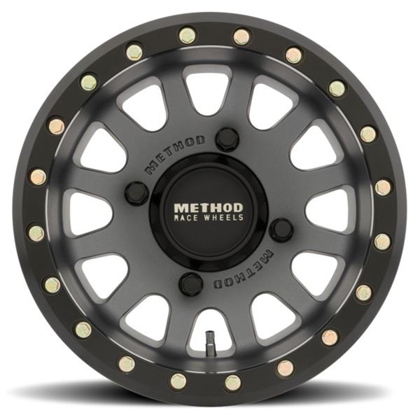 Method Mr401 UTV Beadlock 15x6 5+1/+53mm Offset 4x136 106mm CB Titanium w/MB Ring w/BH-H24100 Wheel - Mammoth Racing -