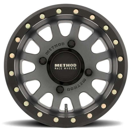 Method Mr401 UTV Beadlock 15x6 5+1/+53mm Offset 4x136 106mm CB Titanium w/MB Ring w/BH-H24100 Wheel