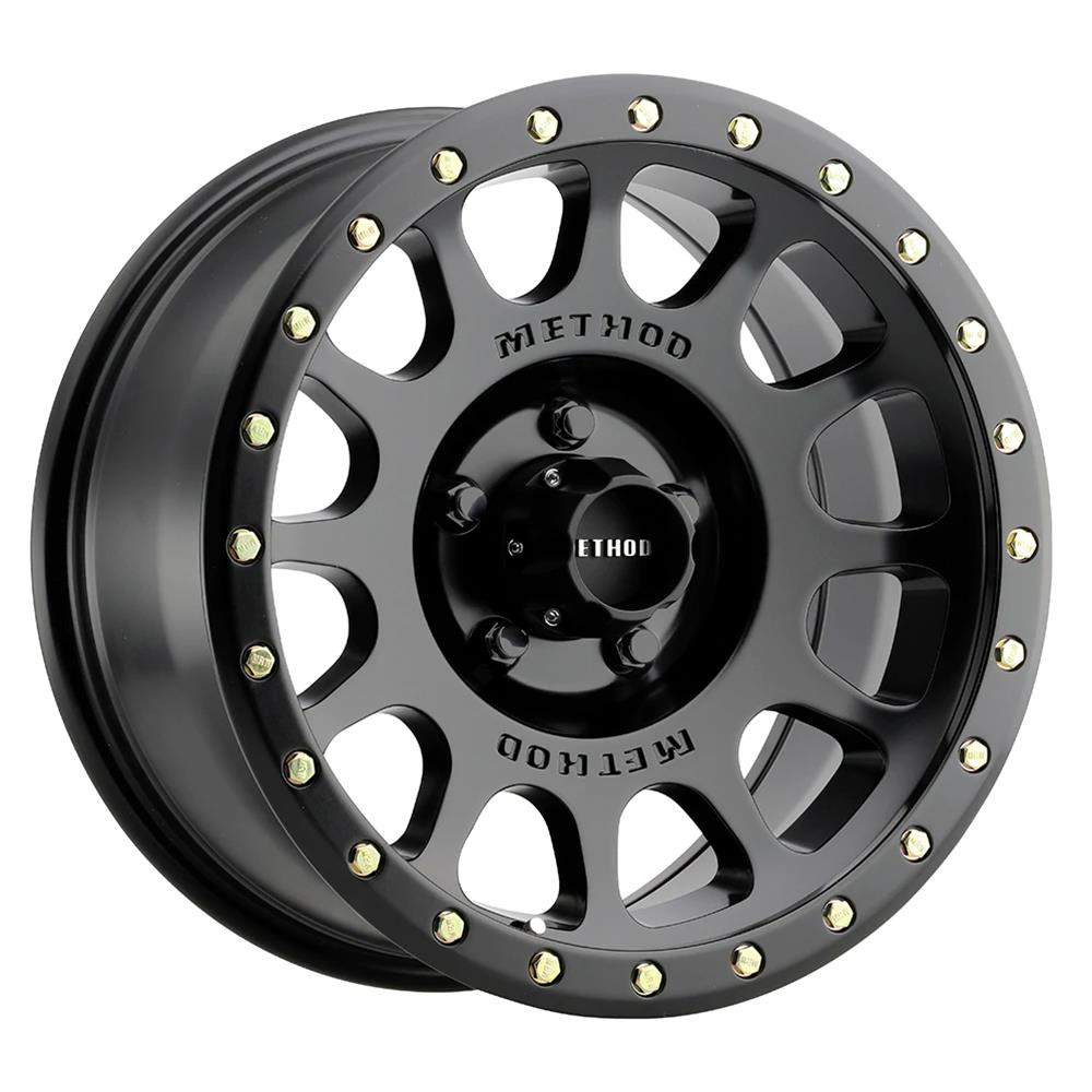Method Mr305 NV 17x8.5 0mm Offset 5x150 116.5mm CB Matte-Gloss Black Wheel - Mammoth Racing -