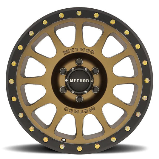 Method Mr305 NV 17x8.5 25mm Offset 5x5 94mm CB Method Bronze/Black Street Loc Wheel