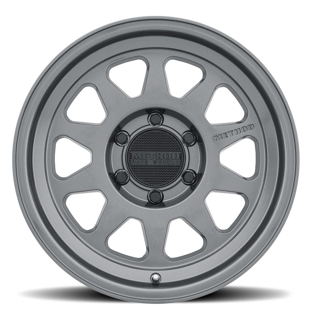 Method Mr316 17x8 25mm Offset 5x120 110.50mm CB Gloss Titanium Wheel - Mammoth Racing -