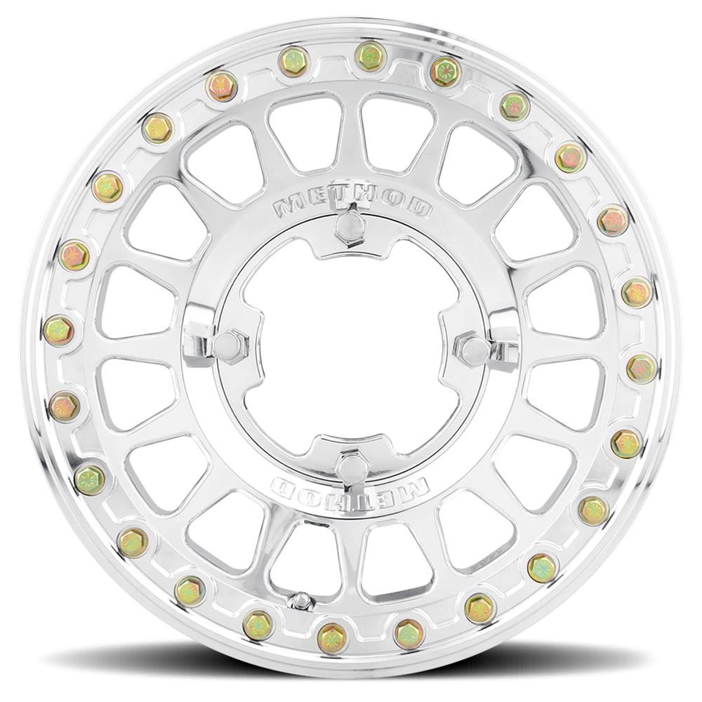 Method Mr413 UTV Beadlock 15x10 0mm Offset 4x136 96mm CB Polished Wheel - Mammoth Racing -