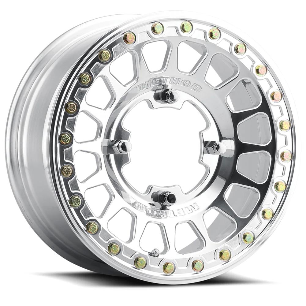 Method Mr413 UTV Beadlock 15x738mm Offset 4x136 96mm CB Polished Wheel - Mammoth Racing -