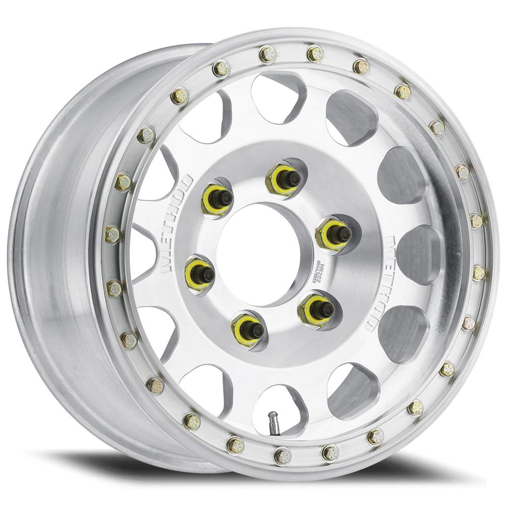 Method Mr202 Forged Beadlock 17x9 -12mm Offset 8x6.5 130.81mm CB Raw Machined Wheel - Mammoth Racing -