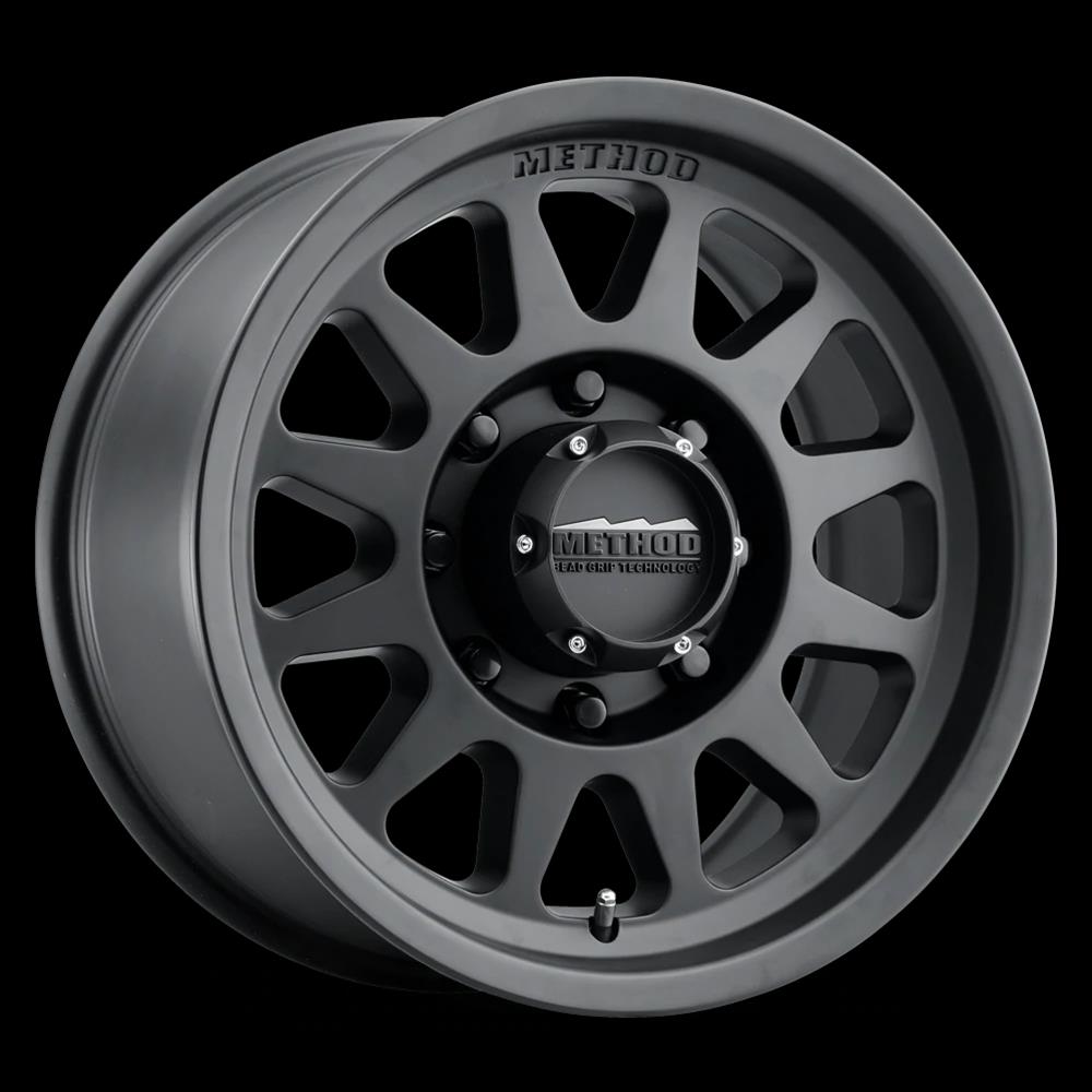 Method Mr704 HD 17x9 18mm Offset 8x180 130.81mm CB Matte Black Wheel - Mammoth Racing -