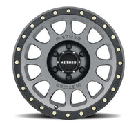 Method Mr305 NV 18x9 / -12mm Offset / 6x5.5 BP / 108mm CB / Titanium - Matte Black Lip Wheel - Mammoth Racing -