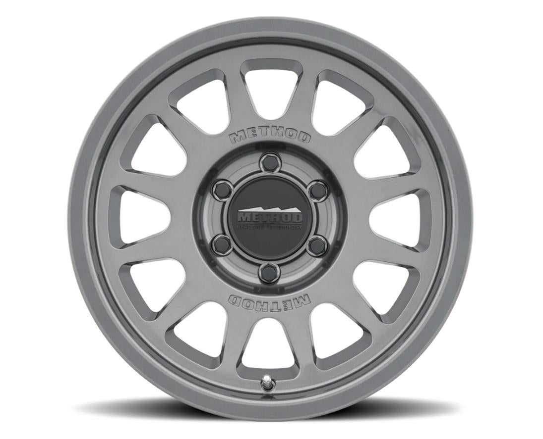 Method Mr703 17x9 / -12mm Offset / 71.5mm Bore / 5x5 BP / 4.8in BS - Gloss Titanium Wheel - Mammoth Racing -
