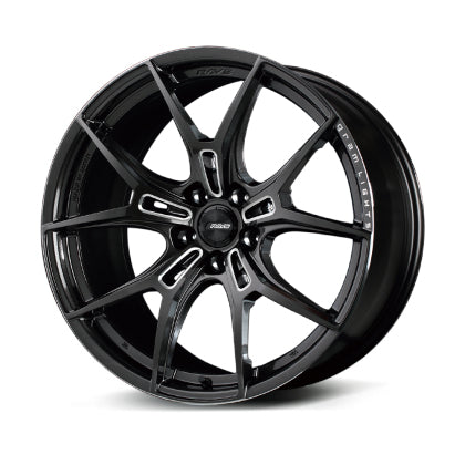 Gram Lights 57fxz 19x8.5 +32 5-112 Super Dark Gunmetal & Machining Rim Edge DC Wheel - GT3 Racing