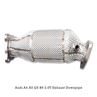 Single OEM Stainless Exhaust Downpipe for A4 A5 Q5 B9.5 2.0T