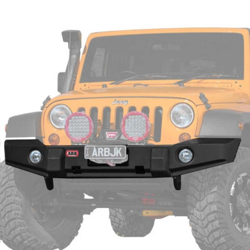 ARB Sahara Deluxe Winch Bumper Jk 07On Satin W/Crush Cans - Mammoth Racing -