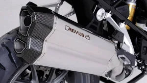 Remus 2010 BMW R 1200 GS R12 81 kW Hexacone Titanium Slip On - Left Side w/Connection Tube - Mammoth Racing