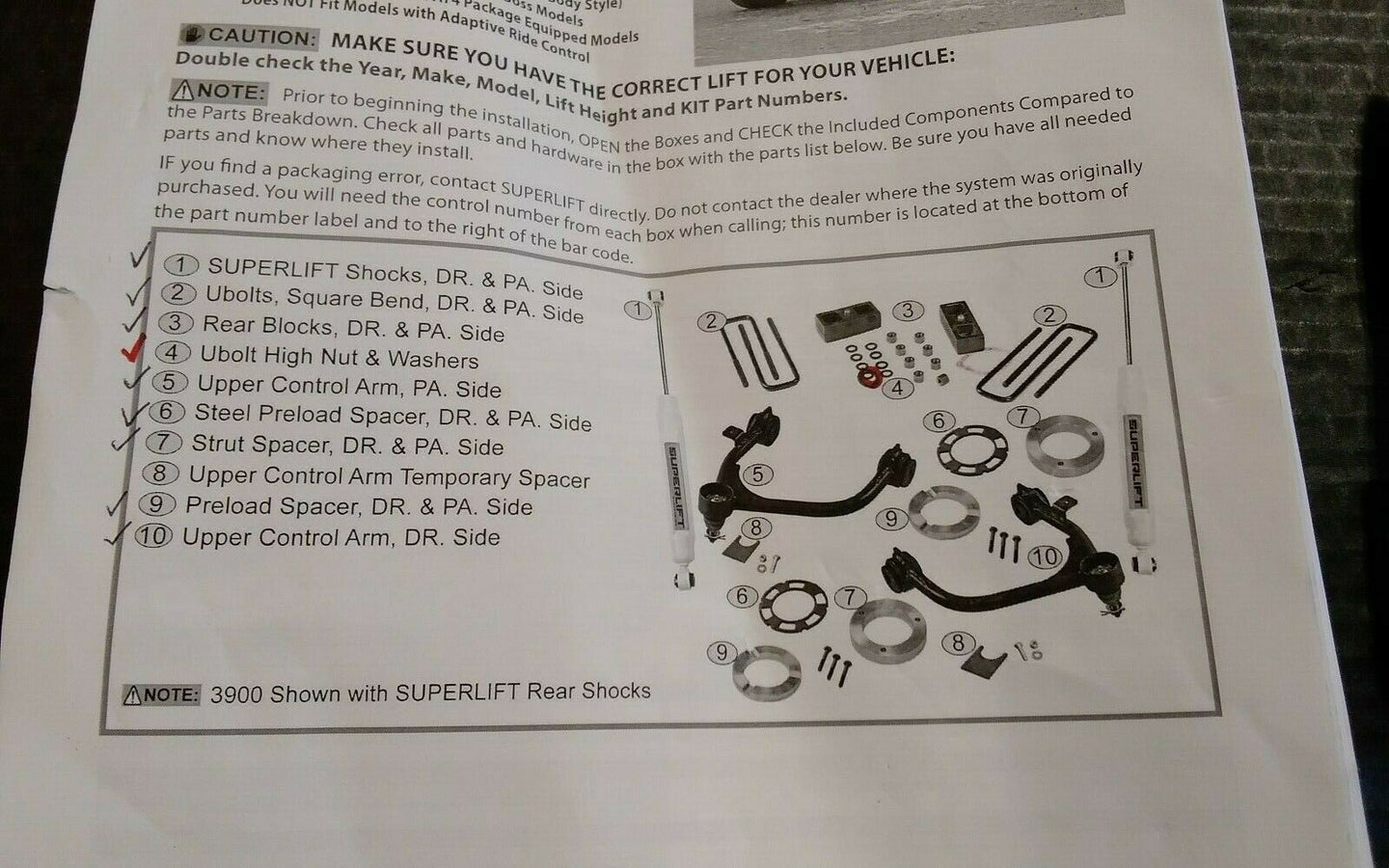 Superlift 19-20 Ram 1500 4WD Component Box - Driver Side Knuckle - Mammoth Racing -