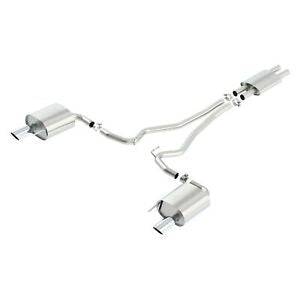 Borla ATAK Cat Back 15 Ford Mustang 3.7L V6 MT/AT 2.25in Pipe 4in Single Round Rolled Tips - Mammoth Racing -