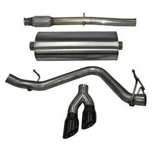 Corsa 14 GMC Sierra/Chevy Silv 1500 Crew Cab/Std. Bed 5.3L V8 Polished Sport Dual Rear CB Exhaust - Mammoth Racing -