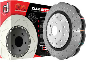 DBA 14-17 Audi RS7 Rear T3 Silver Hat Cross Drilled & Dimpled 4000 Series Rotor - Mammoth Racing -