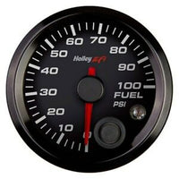 Holley 553-129 EFI Fuel Pressure Gauge 2 1/16 in. Dia. 0-100 psi CAN Black Face Black Bezel EFI Fuel Pressure Gauge - My Store