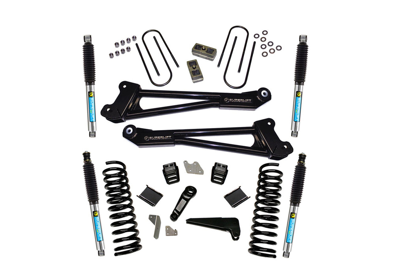 Superlift 13-18 Dodge Ram 3500 4WD 4in Lift Kit Replacement Radius Arms w/ Superlift Shocks - Mammoth Racing -