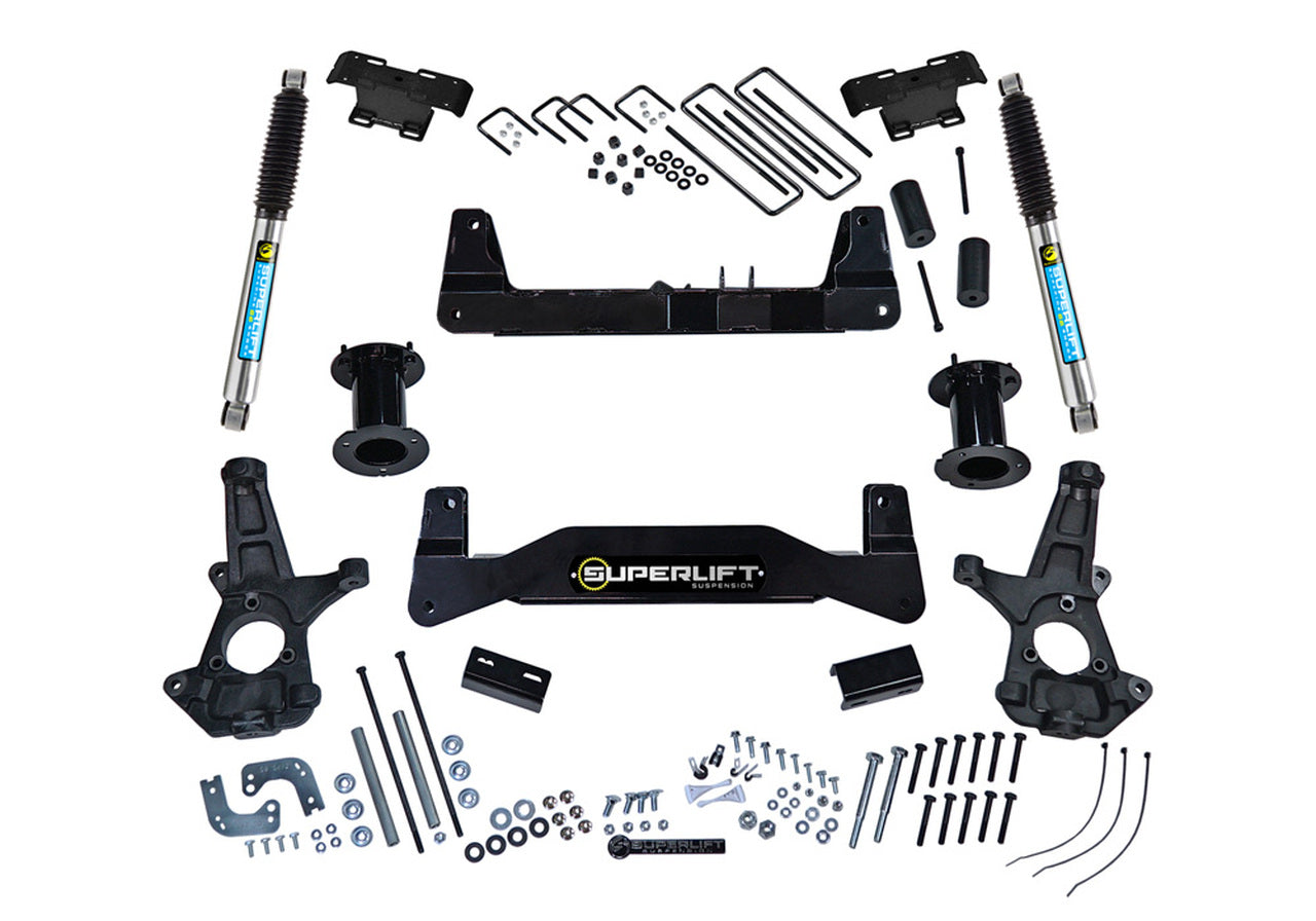 Superlift 07-16 Chevy Silv 1500 2WD 6.5in Lift Kit w/Cast Steel Control Arms & Superlift Rear Shocks - Mammoth Racing -