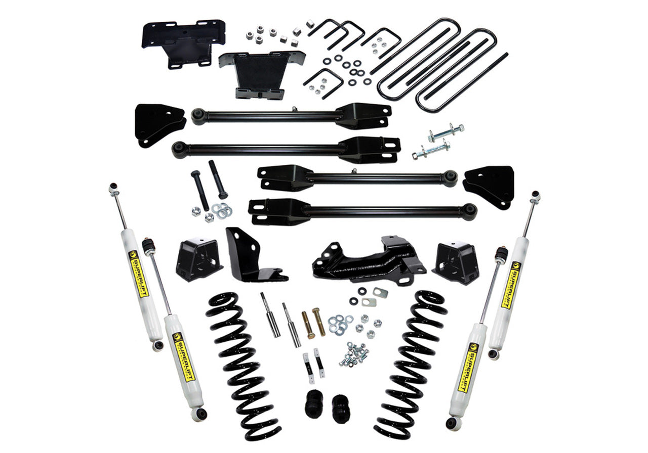Superlift 05-07 Ford F-250/F-350 SuperDuty 4WD 4in Lift Kit w/ 4-Link Conversion & Bilstein Shocks - Mammoth Racing -