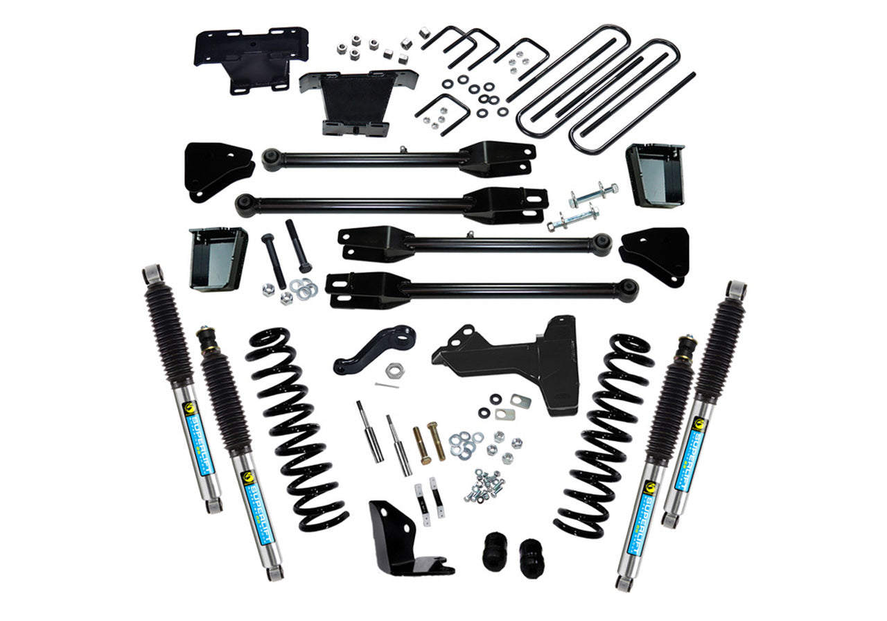 Superlift 05-07 Ford F-250/F-350 SuperDuty 4WD 6in Lift Kit w/ 4-Link Conversion & Superlift Shocks - Mammoth Racing -