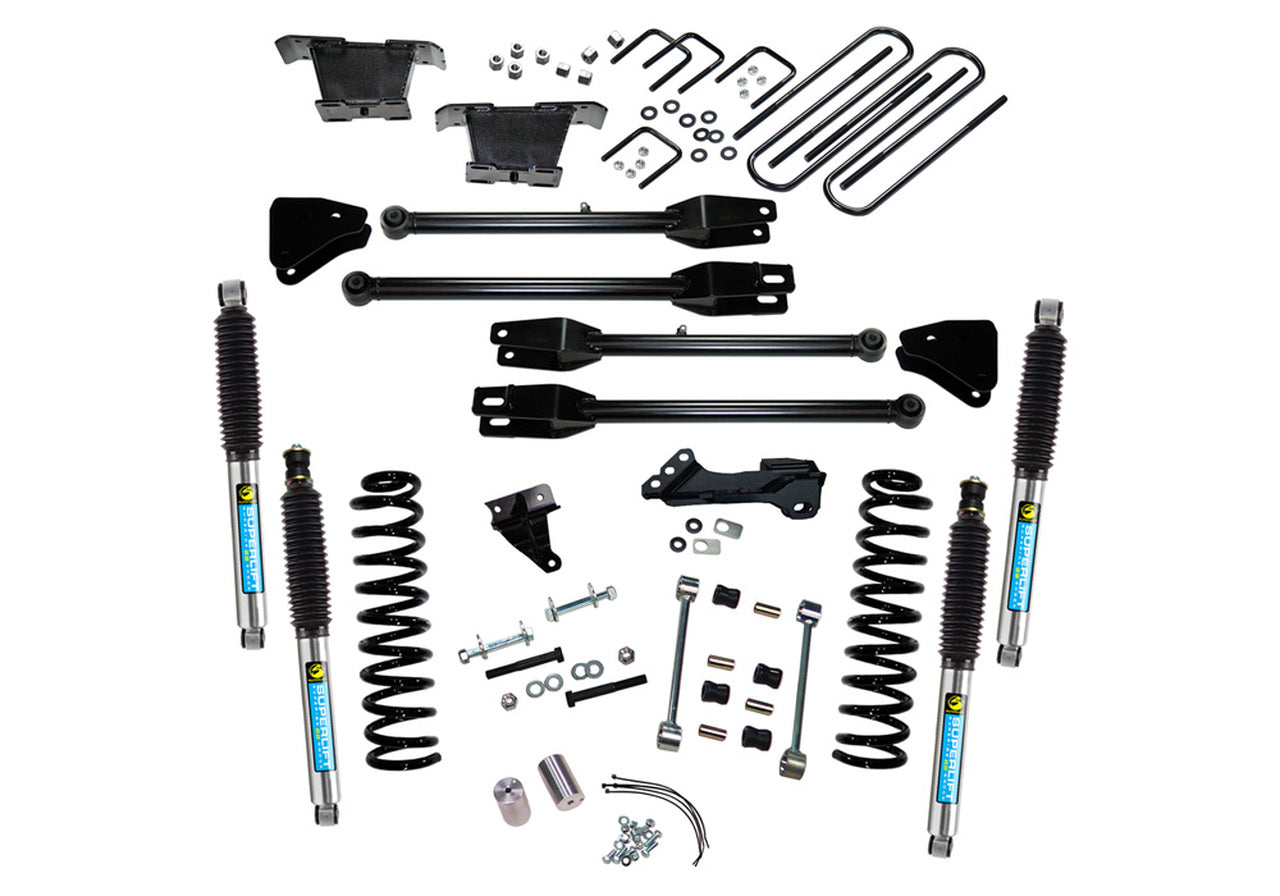 Superlift 08-10 Ford F-250/F-350 SuperDuty 4WD 4in Lift Kit w/ 4-Link Conversion & Bilstein Shocks - Mammoth Racing -