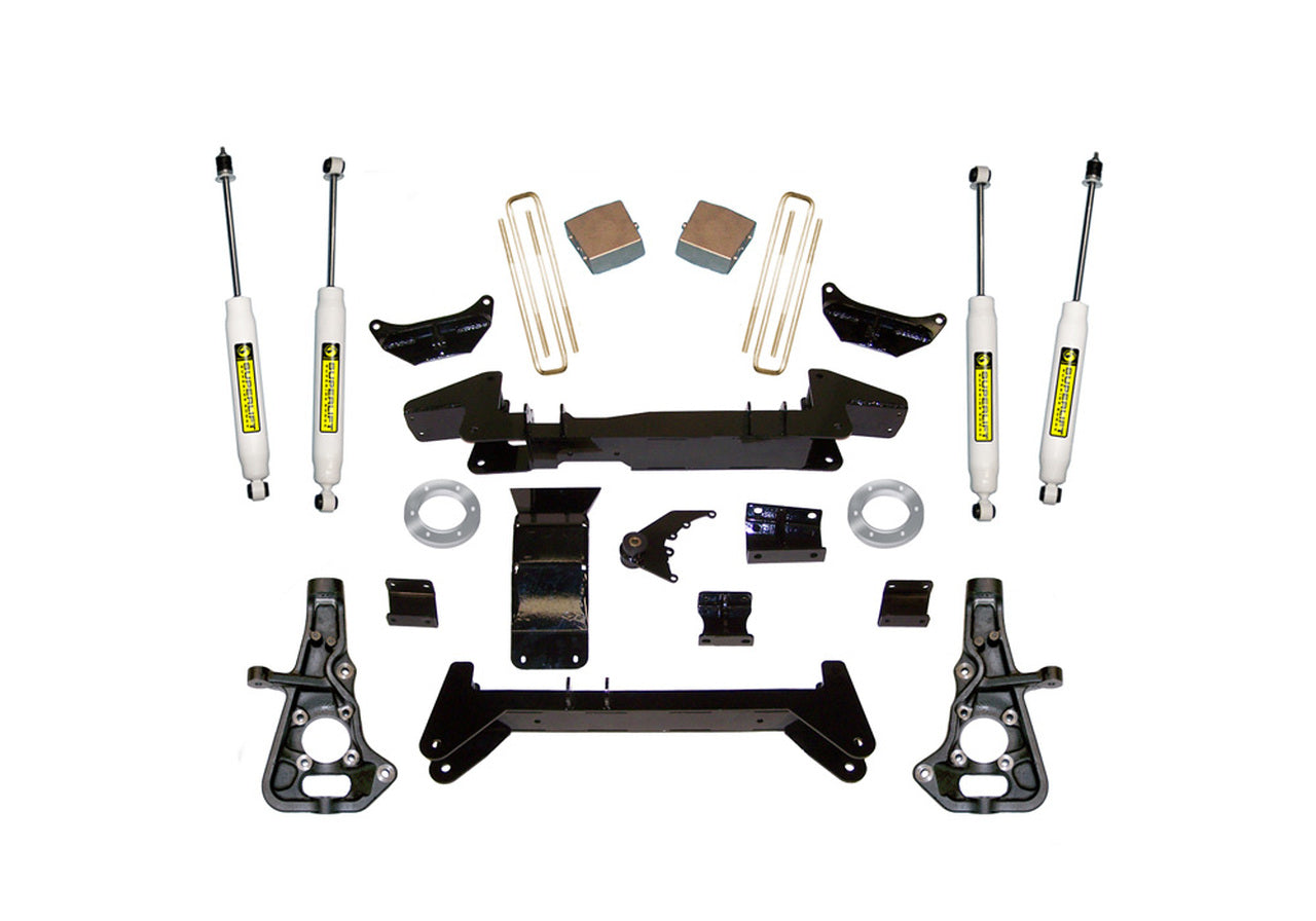 Superlift 01-10 Chevy Silv/GMC Sierra 2500HD/3500 4WD 6in Lift Kit - Knuckle Kit w/ Superlift Shocks - Mammoth Racing -