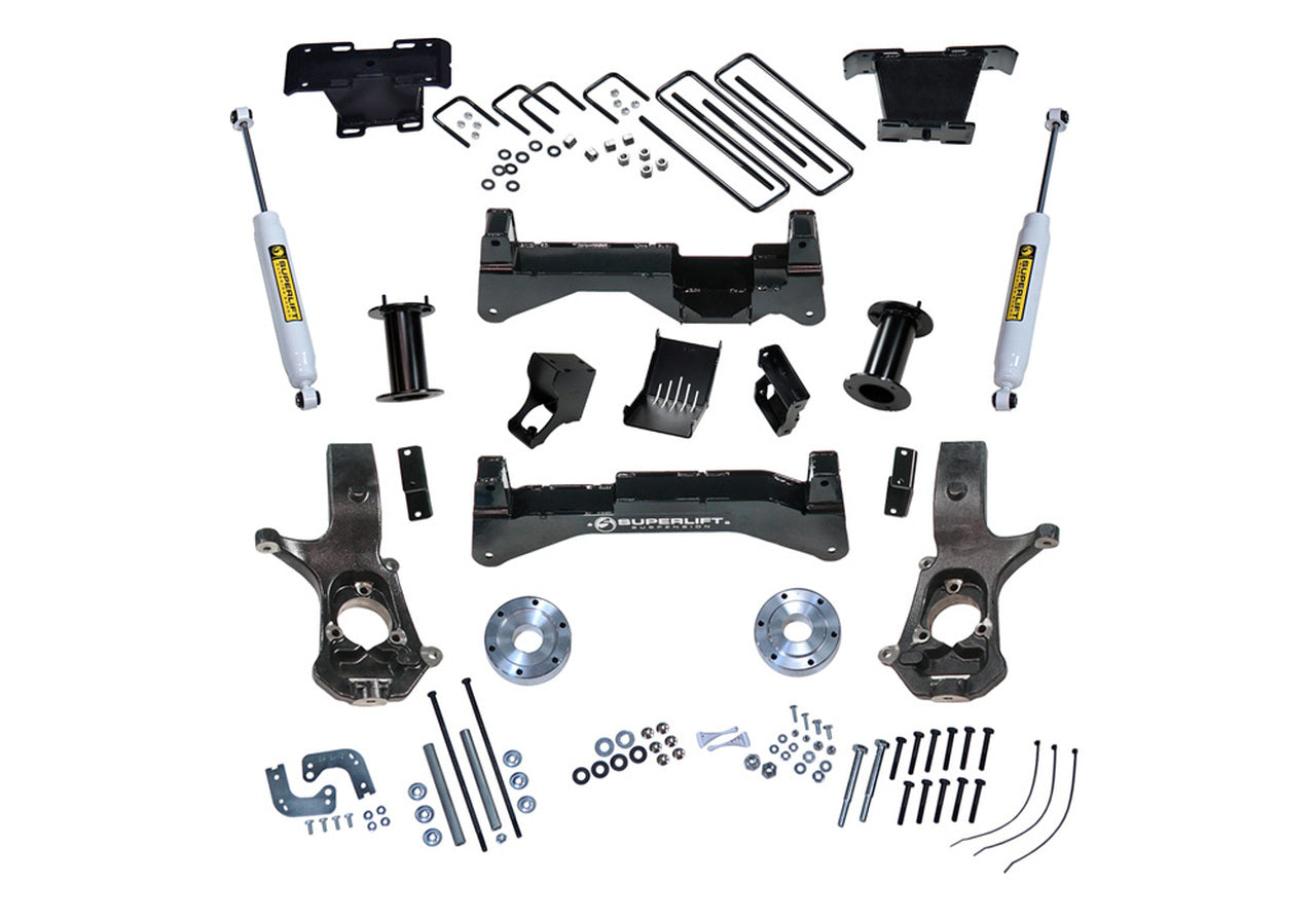 Superlift 07-16 Chevy Silv/GMC Sierra 4WD w/ Cast Steel Control Arms 8in Lift Kit w/ SLF Rear Shocks - Mammoth Racing -