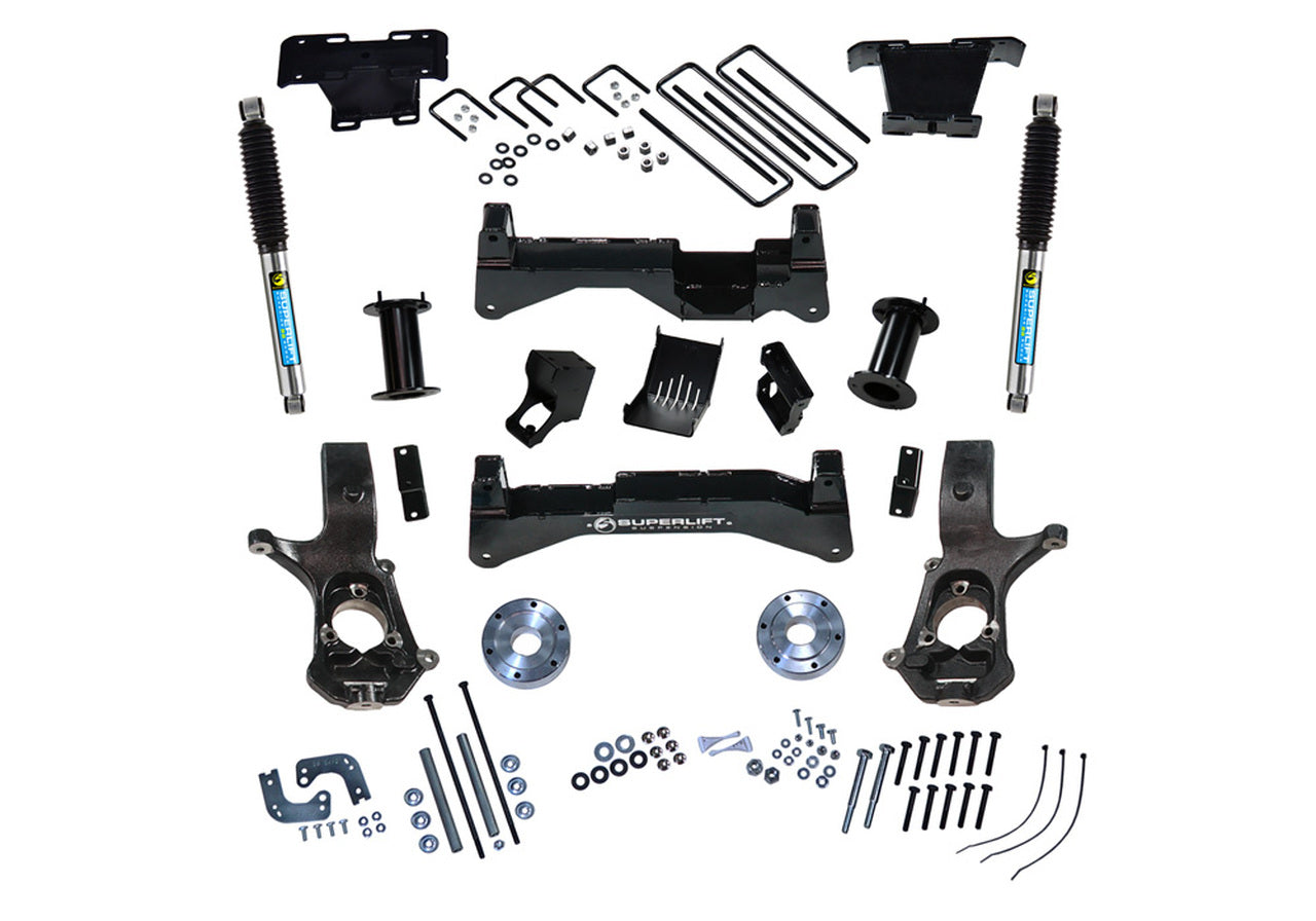 Superlift 07-16 Chevy Silv/GMC Sierra 4WD w/ Cast Steel Control Arms 8in Lift Kit w/ BIL Rear Shocks - Mammoth Racing -