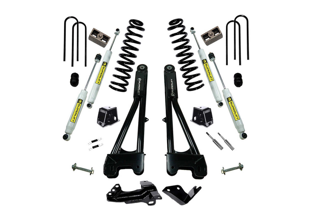 Superlift 05-07 Ford F-250/F-350 SuperDuty 4WD 4in Lift Kit w/ Repl Radius Arms & Superlift Shocks - Mammoth Racing -