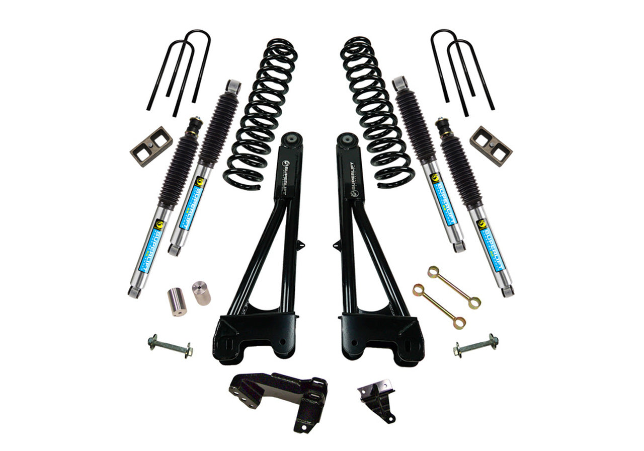 Superlift 08-10 Ford F-250/F-350 SuperDuty 4WD 4in Lift Kit w/ Repl Radius Arms & Superlift Shocks - Mammoth Racing -