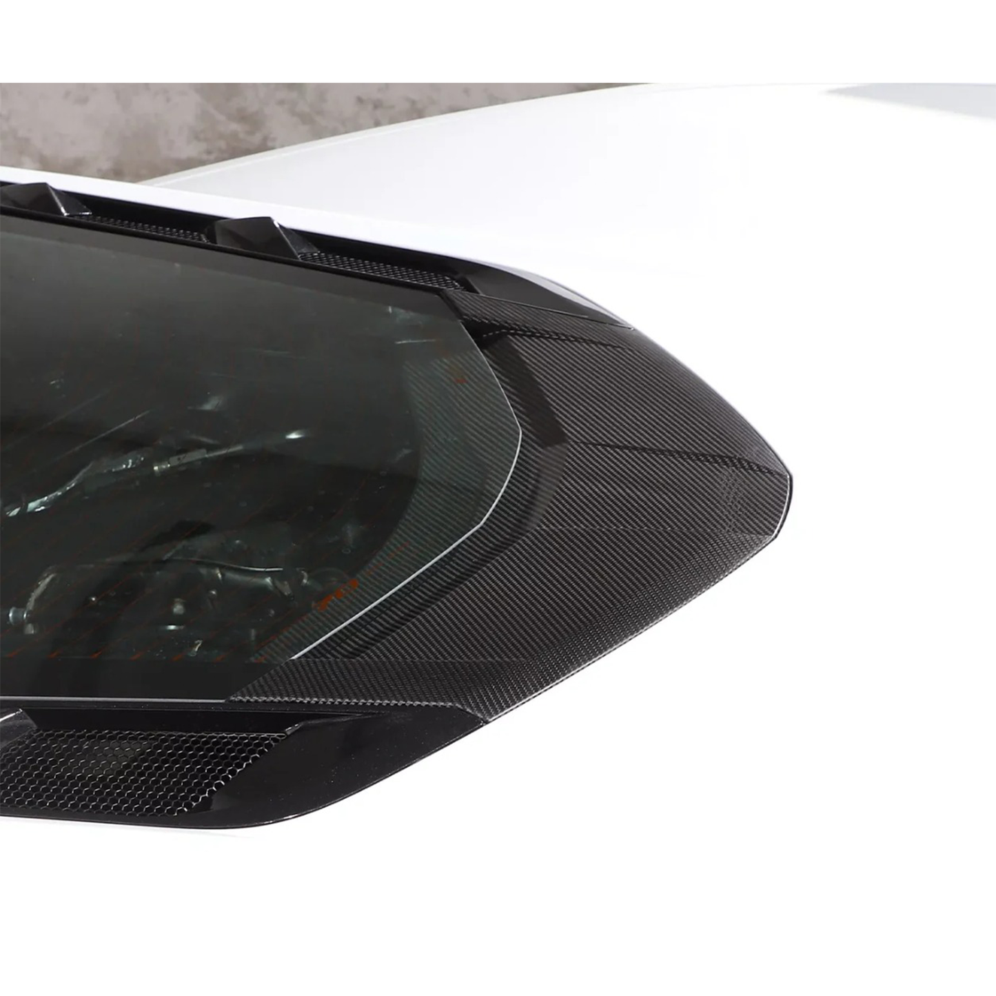Carbon Fiber Rear Window Trim Cover Set for Chevrolet Corvette C8 Coupe