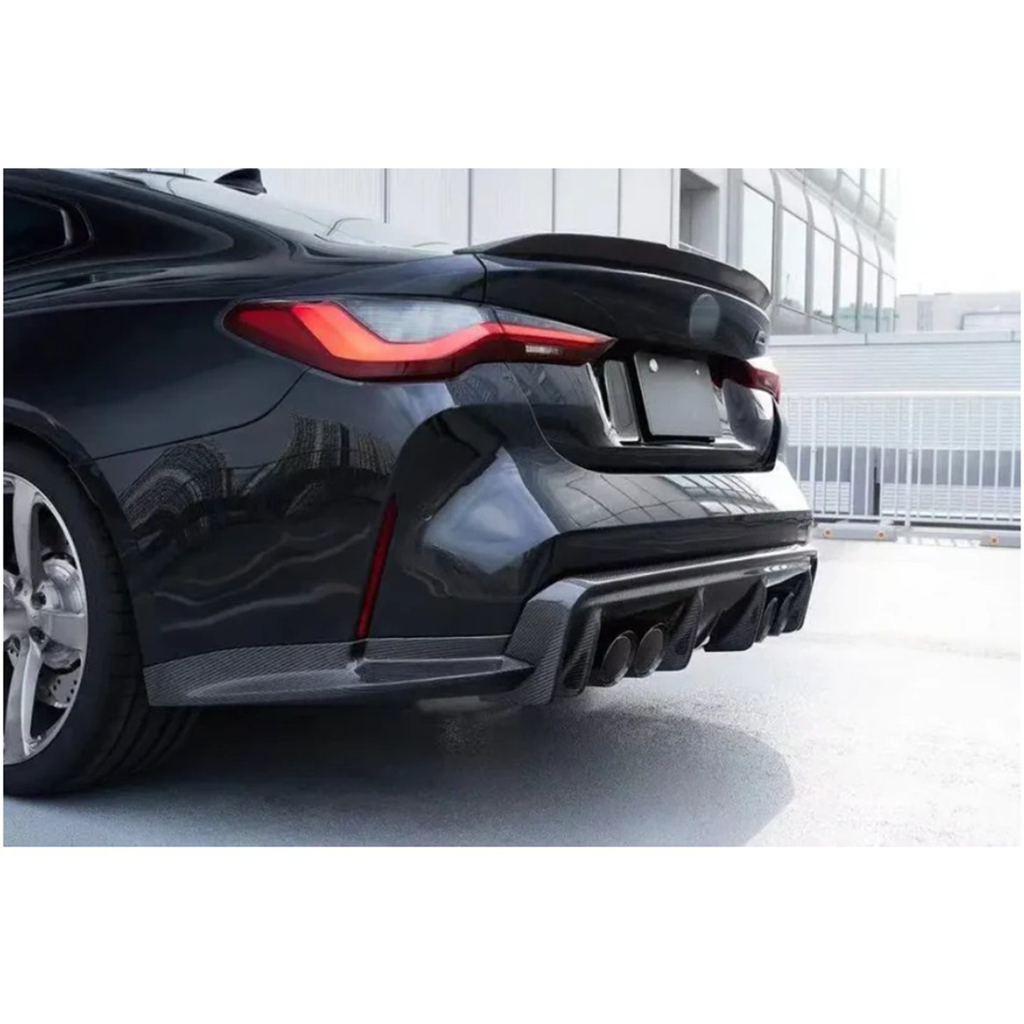 Carbon Fiber 3D Style Rear Diffuser Corner Extensions for BMW G80 M3 G82 M4
