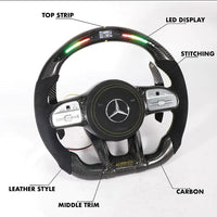 Mercedes-Benz 2020+ AMG Performance Style Customizable Steering Wheel (Fits 2010+ All Models)