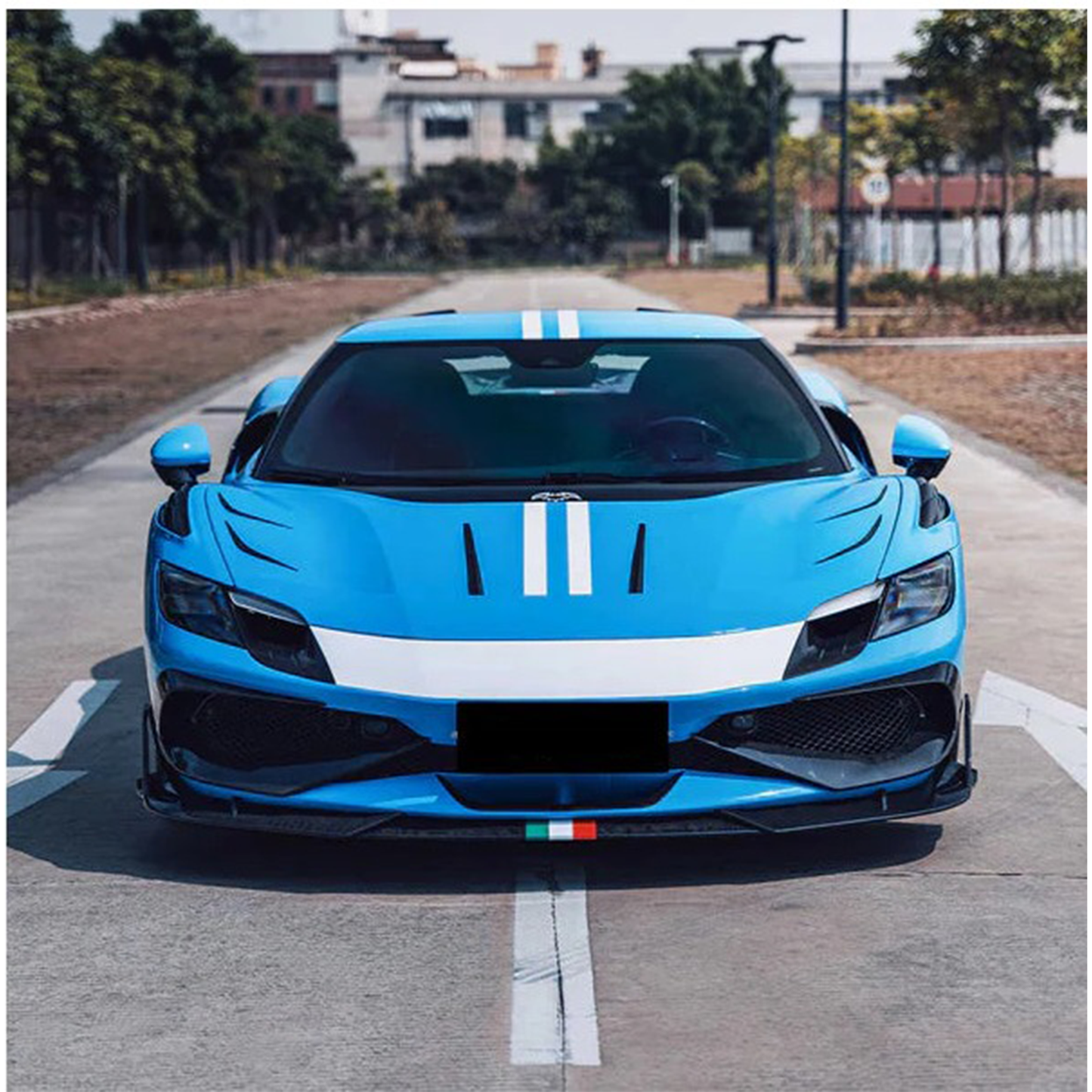Dry Carbon Fiber Front Lip for Ferrari 296 GTB