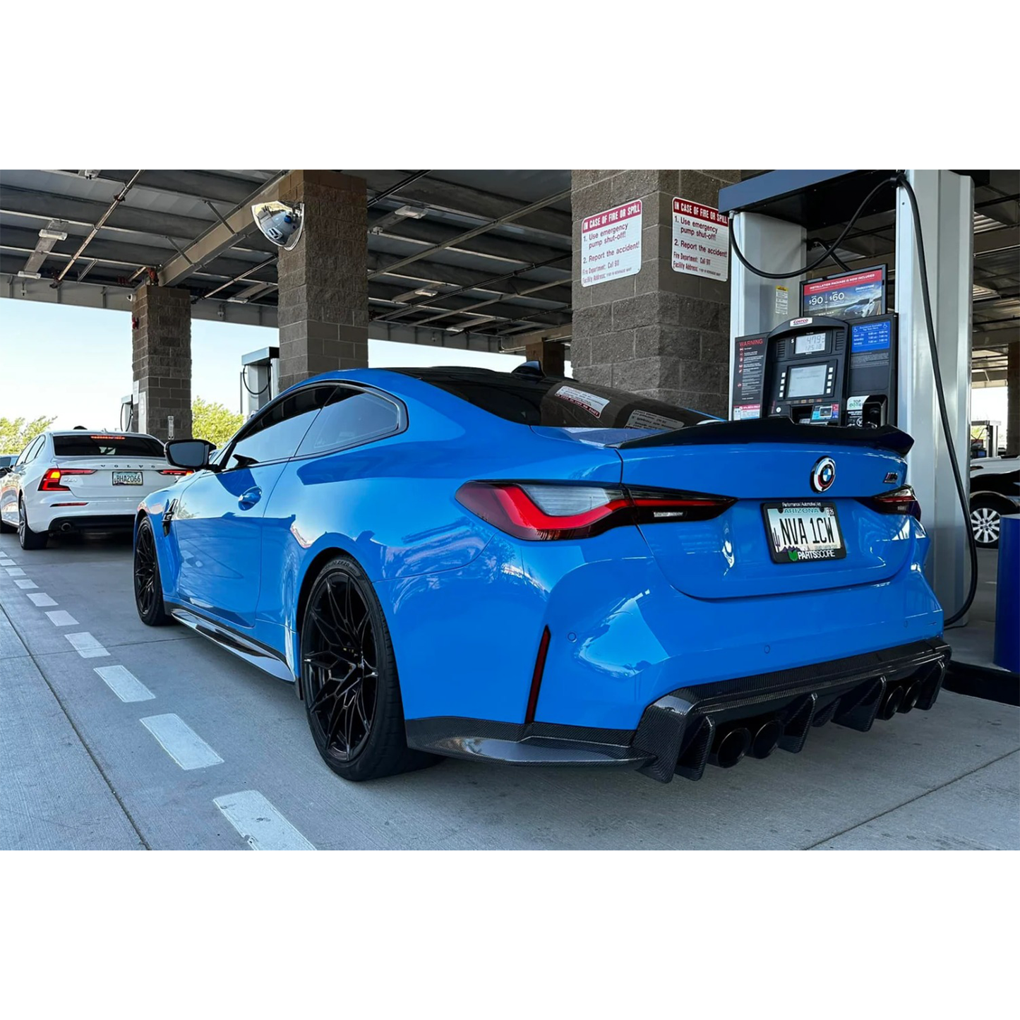 Carbon Fiber 3D Style Rear Diffuser Corner Extensions for BMW G80 M3 G82 M4