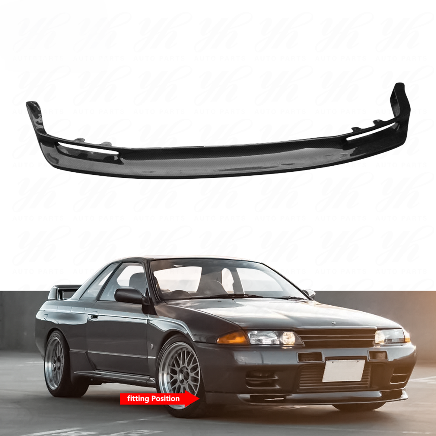 Carbon Fiber Front Bumper Lip Splitter for Nissan Skyline R32