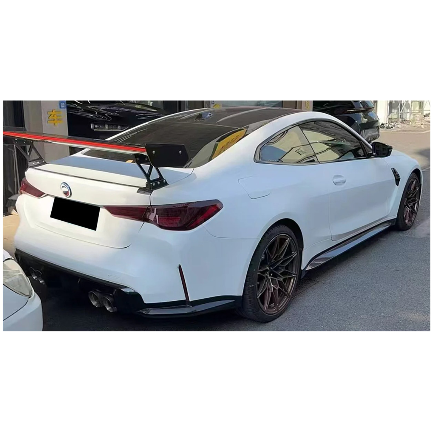 Prepreg Carbon Fiber Wing w/ LED for BMW G80 M3 G82 M4 G87 M2