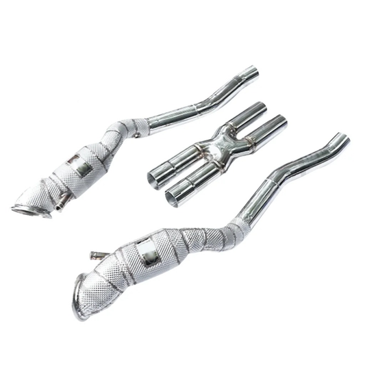 High Flow Catless Exhaust Downpipes X Pipe for Ferrari F12 Berlinetta 812 Superfast