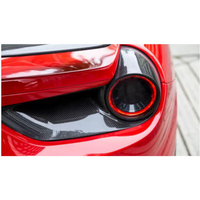 N Style Carbon Fiber Rear Fog Tail Light Surround Cover for Ferrari 488 GTB / Spider