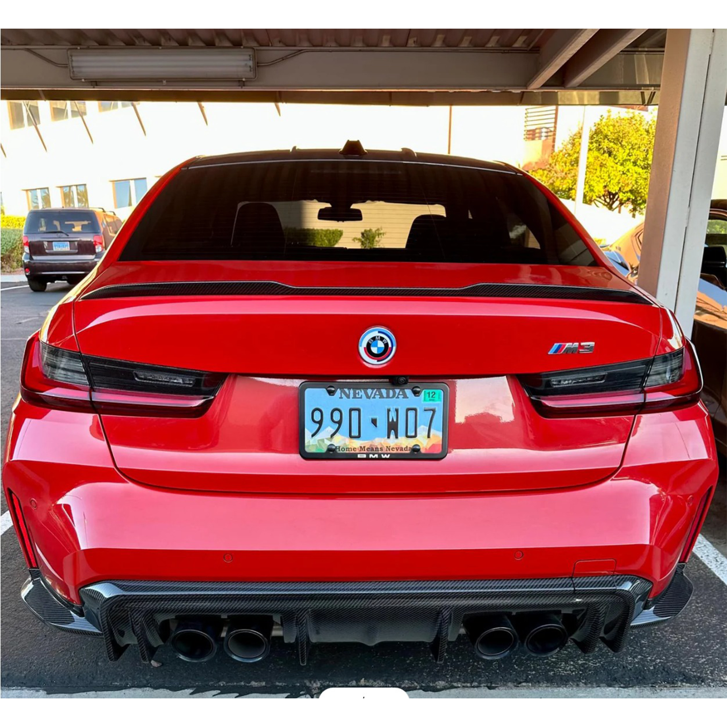 Carbon Fiber 3D Style Rear Diffuser Corner Extensions for BMW G80 M3 G82 M4